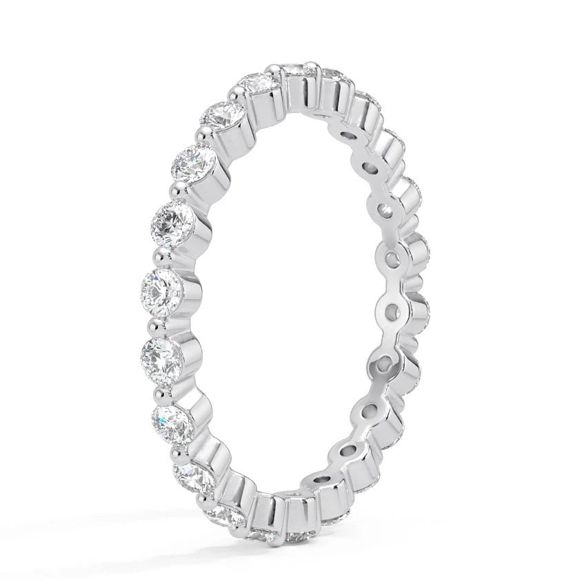 Shared Prong Eternity Wedding Band