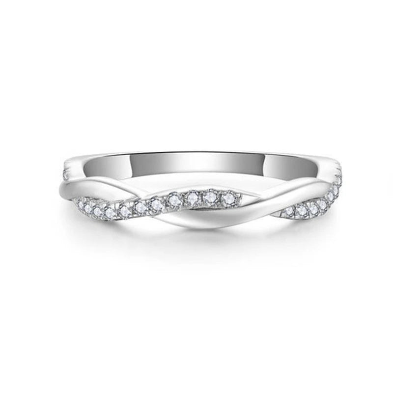 Twisted Wine Moissanite Wedding Band